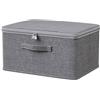 Generic Contenitori portaoggetti in tessuto con coperchio e chiusura, scatole organizer pieghevoli per vestiti, coperte e trapunte, organizer per armadio, scaffale o camera da letto, dimensioni 45 x 35 x 26