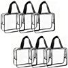 DBAATTZ 6 Tasche Portaoggetti per Giocattoli, Riutilizzabile Borsa Trasparente per giocattoli in PVC, PVC Trasparent Etrasparenti per giocattolis con Manici, per Puzzle, Mattoncini, Libri