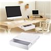 QUARKZMAN Cassetto Sotto Scrivania, Organizer Portaoggetti Autoadesivo Plastica Sotto Scrivania, Portaoggetti Articoli Cancelleria Estraibileper Ufficio Casa (Bianco, 335x250mm)