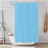 LUKDUNG Tenda da bagno in poliestere, 120 x 180 cm, anti muffa per bagno, tenda da doccia in tessuto, impermeabile, lavabile, con 8 ganci, blu