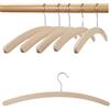 Hagspiel Appendini in legno di faggio, gancio singolo, grezzo, lungo 42 cm, molto salvaspazio, ecologico, prodotto in EU 10 pezzi.
