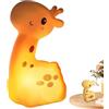 XJKLBYQ Giraffa Night Light, simpatica luce della scuola materna in silicone animale, lampada da comodino ricaricabile, lampada a pat a LED con 3 colori dell'illuminazione per bambini