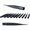 Ausi 10 pezzi di ricambio in plastica picchetti per lampade solari da giardino, apparecchi di illuminazione da giardino, prato, nero, 14 mm