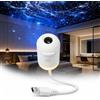 PEKJDS Proiettore Galaxy 2 in 1 con Luce Notturna, Proiettore Cielo Stellato USB con 12/24 Pellicole di Proiezione, Lampada Stellata 360° Regolabile con Luminosità Dimmerabile (12 Projection Films)