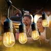 H+Y Catena Luminosa Esterno 15M/48ft, S14 Luci da Esterno Giardino con 15+1 LED Lampadina, IP65 Impermeabile 2700K Bianco Caldo, Luci Esterno per Gazebo Terrazzo Balcone Festa Cortile Bianco Caldo