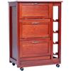 LIBEROSHOPPING.EU - LA Tua CASA in Un Click Carrello mobiletto da Cucina con Ruote enAnte a ribalta e portabottiglie Laterale Legno 60X40XH86(Ciliegio)