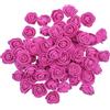 GIVBRO, 100 rose artificiali in schiuma, fiori finti, teste di rose, per lavori manuali fai da te, bouquet nuziali, decorazioni per la casa, 3,5 cm (rosso rosa)