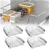 JOIEYOU 4 cassetti telescopici per armadi da 60 cm, cassetti da cucina, cassetto estraibile per camera da letto, scaffale da cucina