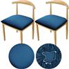 YINGAYOU Copri Seduta Sedie Copertura Cuscino Sedia Coprisedie da Pranzo Tessuti di Lusso in Velluto, Elastici Vestibilità Perfetta Morbidi e Bellissimi Lavabili Resistenti Alla Polvere (2 Blu pavone)