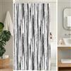 Uiiooazy Tenda Doccia Antimuffa, Tenda da Doccia 120x180cm Nero Gradiente Pittura Sfumata Moderna Tende da Bagno Tessuto Lavabile Impermeabile Poliestere Tende per Vasca da Bagno con 8 Anelli