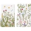 Dermalyx Set di 2 Asciugamani da Cucina Floreali Wildflower, Asciugamani da Cucina in Cotone Colorati, Asciugamani da Cucina per la Cucina, Asciugamani da Cucina in Micro