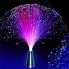 Faruxue Bellissima Lampada a Fibra Ottica Romantica, LED che Cambia Colore, Lampada da Notte (Argento)