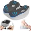 QINGZY Cuscino del Sedile in Memory Foam, Cuscino Ergonomico Ufficio, Cuscino per Sedia con Larghezza Regolabile, Cuscino Seduta per Coccige, Cuscino Ortopedico per Alleviare Dolore al Sciatico e Glutei