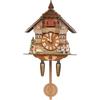 CHAPINGNI Orologio a cucù, 25 x 10 x 50 cm, orologio da parete in legno, orologio a pendolo con chiamata a cucù, controllo del volume, funzionamento a batteria, fatto a mano, antico, vintage