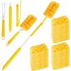 TTOPBAO 32 Pezzi per Swiffer Panni Catturapolvere Ricambi Kit, Manico e Palo Telescopico, Per Swiffer Piumini e per Swiffe r Duster Ricariche Piumini Ricariche, 360° di peli di animali polvere e allergeni
