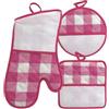 hobbymio.it Guantone e presine da cucina, Set da forno da ricamare a punto croce, guantone e presine con tela aida