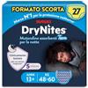 Huggies Drynites Mutandine Assorbenti per la Notte per Bambino, Taglia XL (48-60 Kg), Confezione da 27 Pezzi (9x3)
