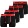 FREEGUN Boxer Mutande Ragazzo Cotone, Set da 4, Nero P1 (12/14 Anni)