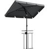 GarveeHome Protezione UV50+ Ombrellone da Giardino Rettangolare - Altezza e Inclinazione Regolabili - Morsetto e Copertura Protettiva Inclusi - Ideale per Balcone Terrazzo Prato Spiaggia - Poliestere 160PA