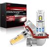 AUXIRACER H11 LED, 35000LM Luce Bianca Fredda 6500K, Lampadine H11 LED, Design Mini 1:1, con Ventola di Raffreddamento da 16000 giri/min, Plug and Play per Auto e Moto, 2 pezzi