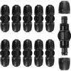 Hydrogarden Raccordo per irrigazione a goccia dell'attrezzatura per l'irrigazione del giardino del connettore dell'acqua 10Pcs diritto per il tubo flessibile del PE di 16mm