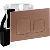 Empyreal Placca di scarico WC Compatibile con Geberit Duofix Sigma e Delta|115610001 Scivolo per pastiglie pulitrici|Doppia scarico|246 x 164 mm（Bronzo）