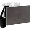 Empyreal Placca di scarico WC Compatibile con Geberit Duofix Sigma e Delta|115610001 Scivolo per pastiglie pulitrici|Doppia scarico|246 x 164 mm（Grigio scuro）