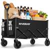 RIVERAY Carrello da Campeggio Pieghevole 120L - Portatile per Trekking ed Escursionismo con Maniglia Regolabile, Portata 100kg per Trasporto Attrezzatura Outdoor