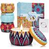 CREASHINE Candele Profumate Regalo 4 * 5,6 Oz Set Decorative,Regalo Donna,Cera di Soia Naturale Regali Natale/San Valentino/Nozze/Mamma/Anniversario/Compleanno
