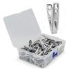 VIPbuy - 60 mollette in acciaio inox, per bucato, vestiti, calze, fotografie e conservazione di cibo