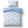 BABYSAFE Set Copripiumino Lettino 90x120 e Federa Cuscino 40x60 Coordinata, 100% Cotone Certificato Oeko-Tex - Copripiumino 90x120 Neonato per Culla, Lettino o Carrozzina Made in Europe