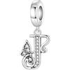 CYCUFF Ciondolo a forma di lettera a farfalla, in argento 925, per braccialetti e collane, gioielli con zirconi, regalo per donne, famiglia, amici, charm, Argento sterling, argento Sterling 925