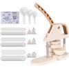mindmed Macchina per badge Button Maker (25/32/58 mm) 3 in 1 Pin Maker con 300 pezzi di bottoni, badge Button Press Machine Punch Press White