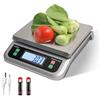 YBVXYV bilancia cucina digitale, 40kg /88lb Grandi Acciaio Inossidabile Bilancia da Cucina, con Display LCD e Funzione Tara Conteggio PCS e 6 Unità bilancia alimenti Argento