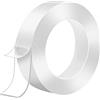 Gifoto Nastro Biadesivo, Nastro Biadesivo Extra Forte, Trasparente Multifunzione non Lascia Tracce Riutilizzabile, Per Foto Tappeti e Oggetti(3meter x 2.3cm x 2mm)