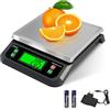 YBVXYV bilancia cucina digitale con tara PCS Funzione bilancia professionale Acciaio Inossidabile Bilancia da Cucina, 40kg /88lb Grandi Bilancia Alimentare con 6 Unità display LCD per panifici Mense e pizza