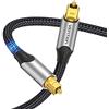 VENTION Cavo Ottico Audio Digitale Cavo Toslink Audio Ottico 1m S/PDIF Per TV, Viedo e Home Cinema CD PS4 Xbox Soundbar (Alluminio)