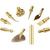 EaseSunny Set di punte per saldatore, 17 pezzi, in ottone, per stazione TS100 936, ugelli di rivestimento termofissati per stampa 3D, incisione, riparazione saldatura plastica, 2,6 cm (10 pezzi)