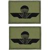 miss divisa 2 Patch vintage Paracadutista Militare a strappo OD 7 x 5 cm