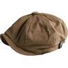 SM SunniMix Cappello da strillone da uomo in stile britannico retrò, berretti berretti, morbido cappello ottagonale traspirante casual a 8 pannelli per le vacanze, marrone L