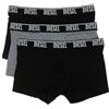Diesel x3 Boxer Nero/Grigio Uomo Shawnthreepack, Nero , M