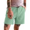 YAOBAOLE Pantaloncini sportivi da uomo in tessuto a nido d'ape, traspiranti, con coulisse, comodi bermuda estivi, verde chiaro, XL