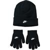 Nike Futura Ensemble Set Composto da berretto e guanti per bambini Black One Size