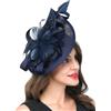 FAKKA Cappello Bibi da Donna per tè, Derby, Matrimonio con Piume e Fiori