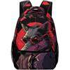 VESFY Lupo freddo Bambini Zaino Animale Zainetto Da Viaggio Design Ergonomico Borsa Scuola Per Escursioni Viaggio Campeggio Scuola One Size
