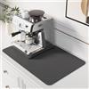 PacuM Tappetino Scolapiatti 50 x 40cm Tappetino Macchina Caffe Super Assorbente Scolapiatti da Lavello Tappetino per Scolapiatti Antiscivolo Tappetino Lavello Cucina，per Cucina Caffettiera （Grigio Scuro）