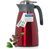 Blumtal caraffa termica 2 litro - thermos acqua calda senza BPA con sistema di chiusura Quick Tip - caraffa termica caffè e tè a prova di perdite per un isolamento di lunga durata - thermos 2l - rosso
