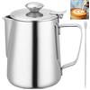 GOMETY Brocca per il latte in acciaio inox da 350 ml, per caffè e cappuccino