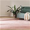 benuta Basic Tappeto salotto Furry - Rosa 120x170 cm - Soffice salotto - Retro antiscivolo - Lavabile - Compatibile con riscaldamento pavimento