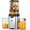 AMZCHEF Estrattore di Succo a Freddo, 158 mm Bocca Larga per Frutta e Verdura Intera, 2.5 L, Facile da Pulire, 2 Filtri per Succo e Gelato, per Famiglie, Genitori e Colazione